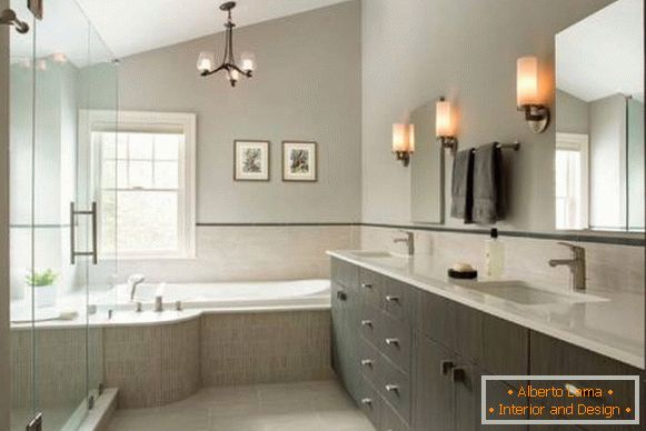Bathroom Design 2015: Lightings and Gray