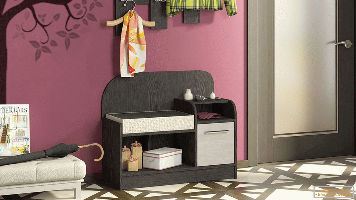Compact furniture in the hallway