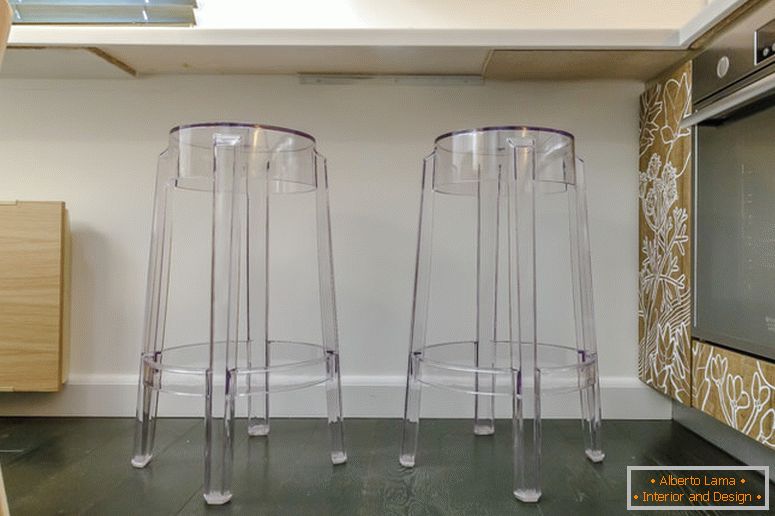Creative transparent kitchen chairs