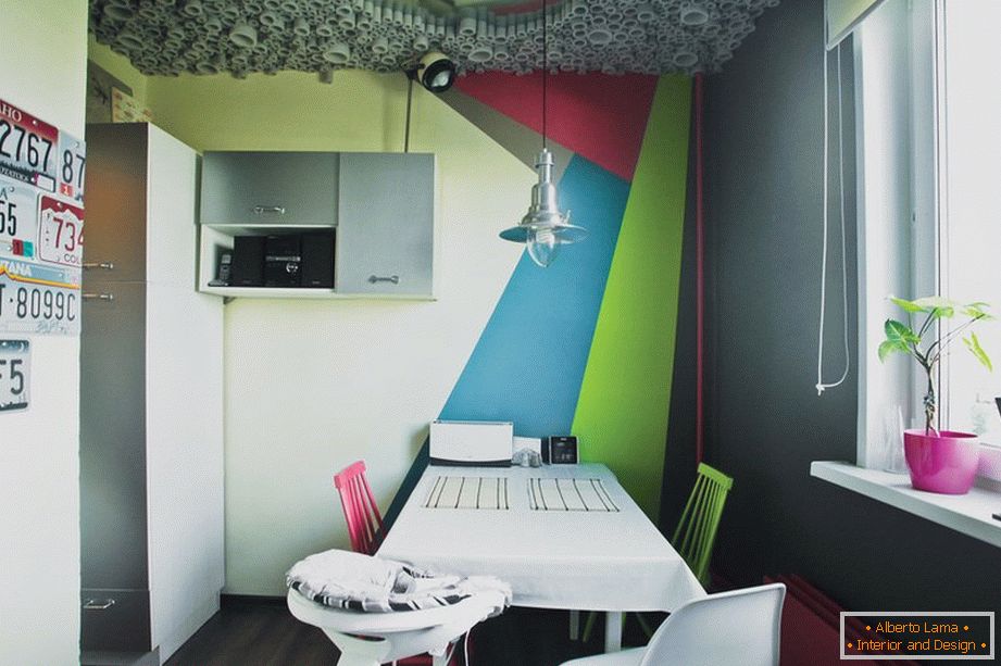 Dining room in a small kitchen