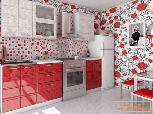 cheap washable kitchen wallpaper, photo 37