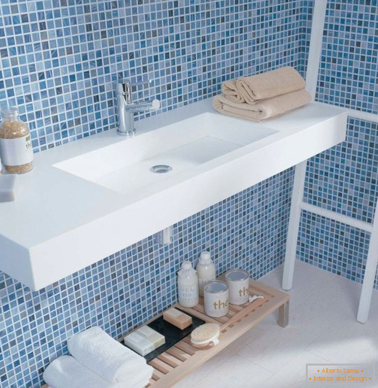 Mosaic for a bathroom - 100 photos of ideas how to decorate