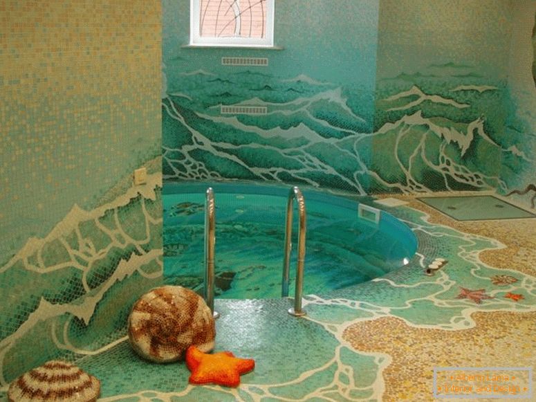 Mosaic for a bathroom - 100 photos of ideas how to decorate