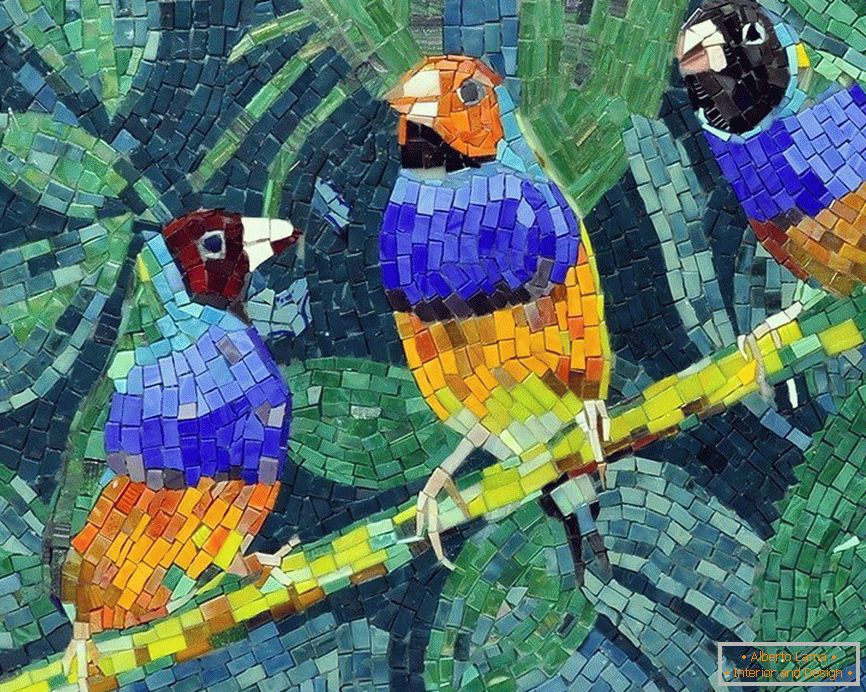 Parrots on the wall