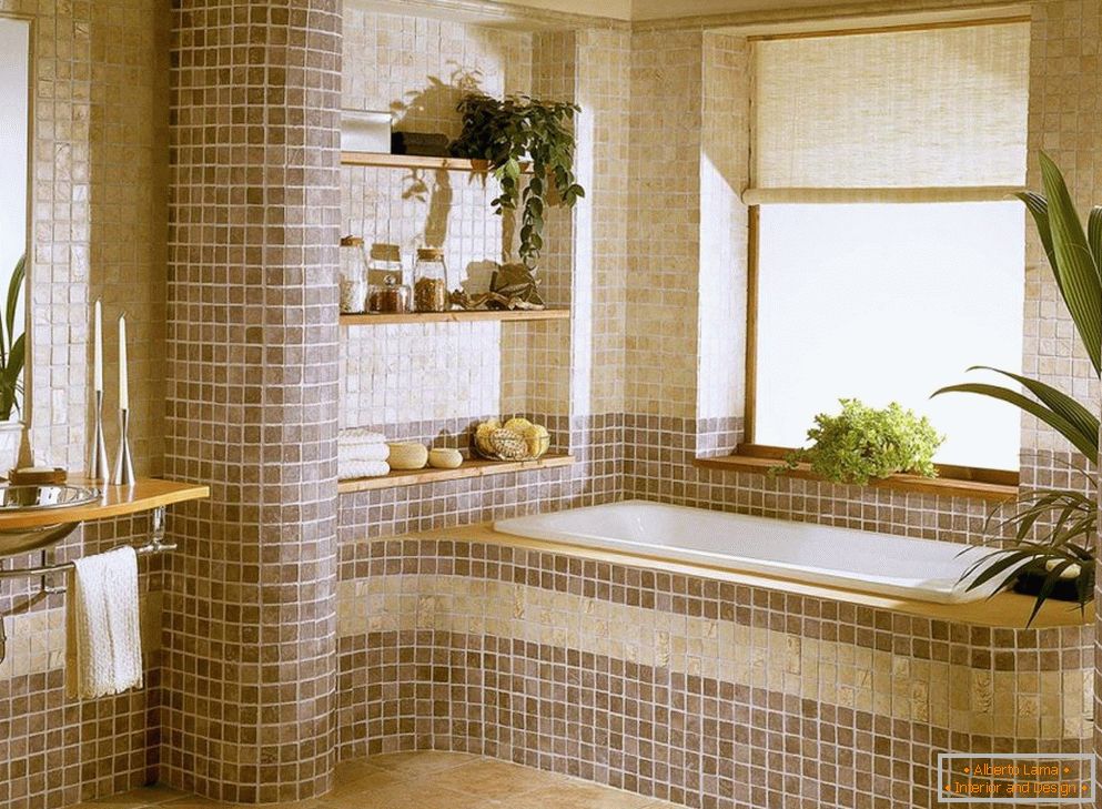 Mosaic in the bathroom interior