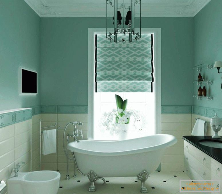 Color of mint in the bathroom