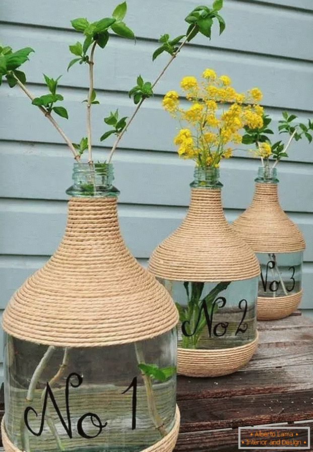 Transparent vases