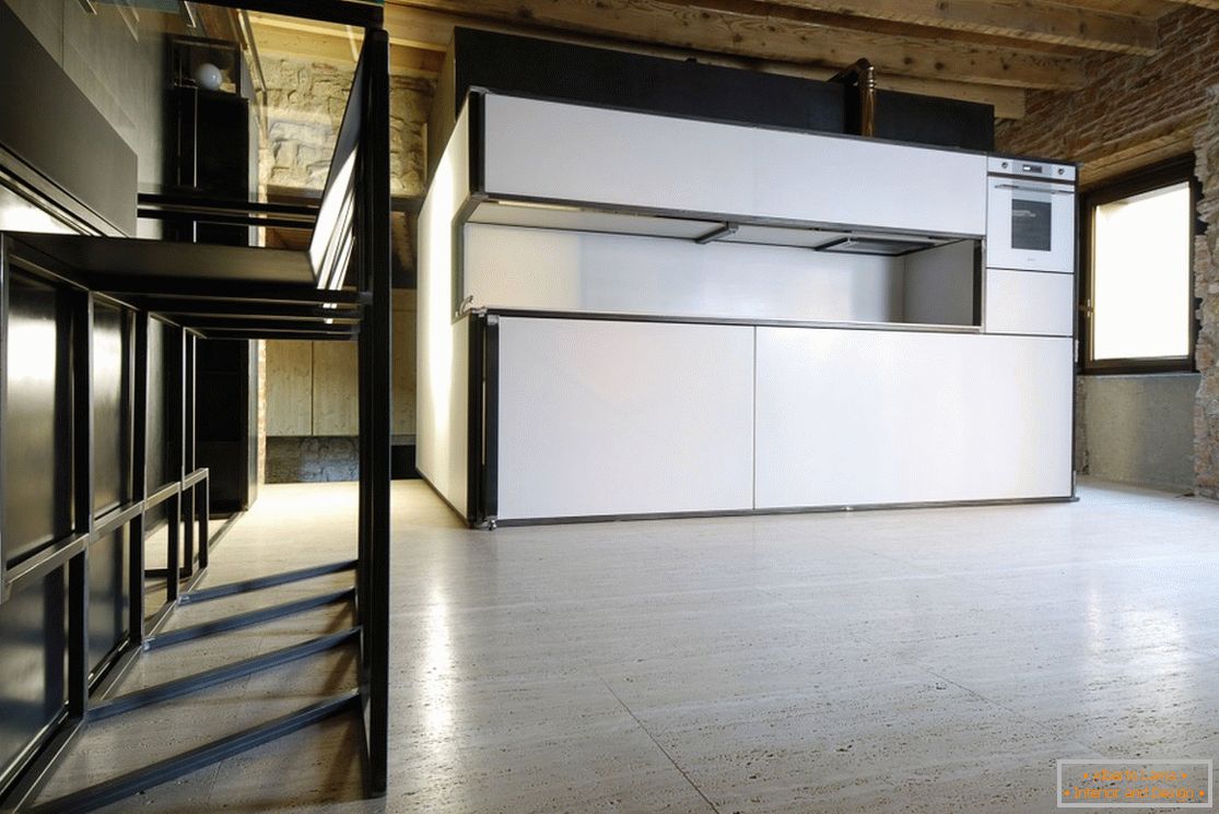Large kitchen set at home in Brescia