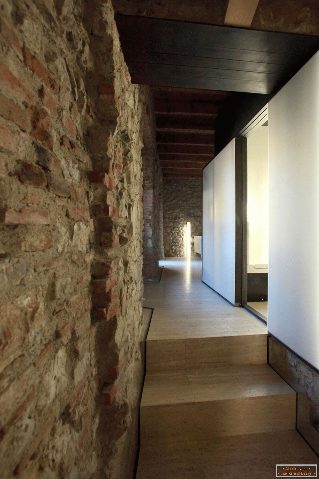 Long corridors of a house in Brescia