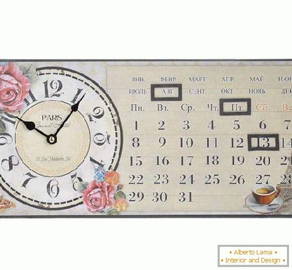 clock with calendar wall, photo 24