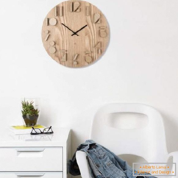 wall clock wooden, photo 3