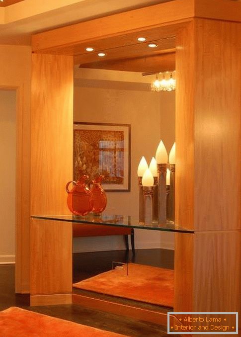 How to make a mirror in the hallway - photo interesting way