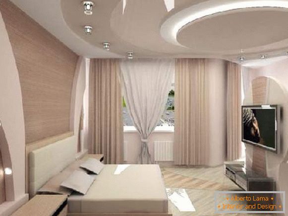 stretch ceilings with a picture for a bedroom, photo 48