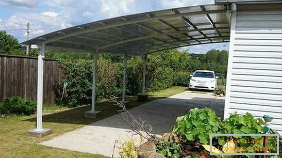 Carport-outbuilding for cars made of polycarbonate, photo 2