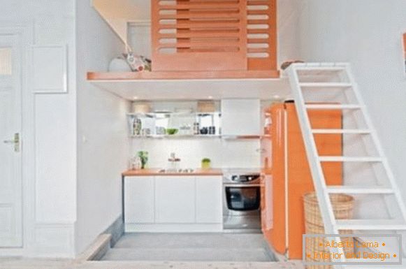 Kitchen under the stairs