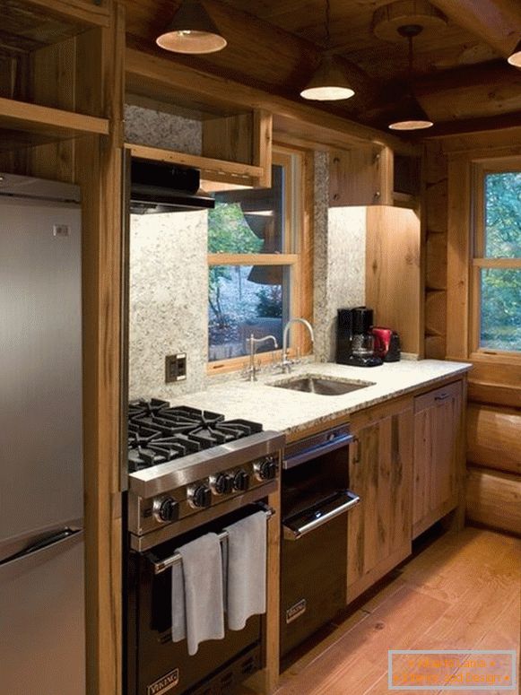 Outstretched small kitchen