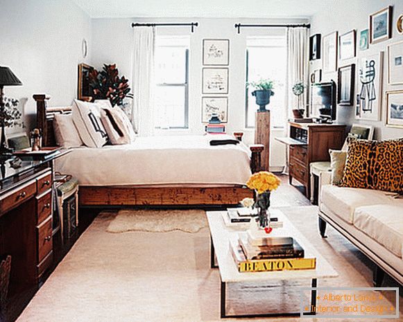 Original interior design of a small living room