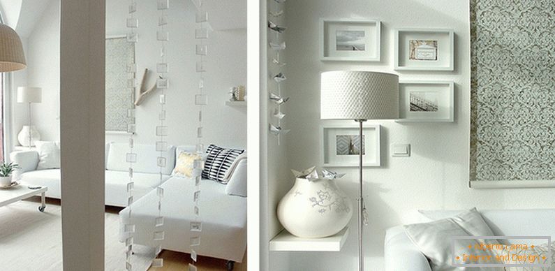 Living room in white