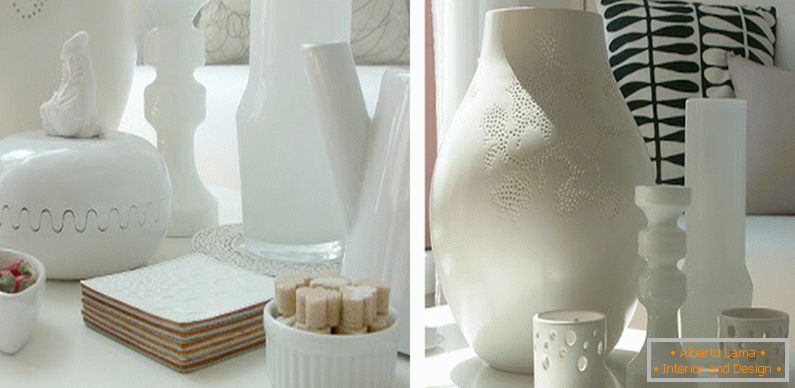 Decorative elements in white color