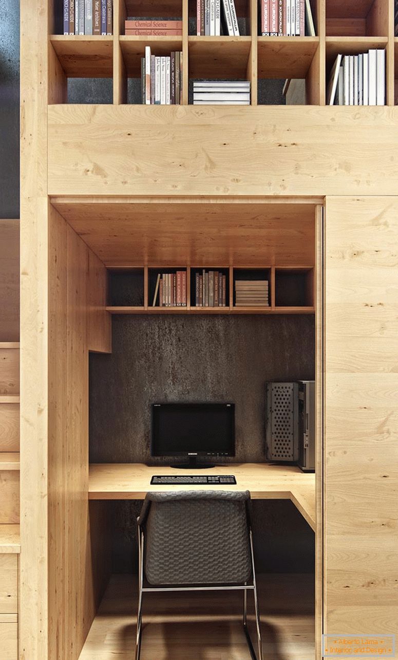 Home office in a niche