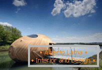 Unusual floating house Exbury Egg from studio PAD, group SPUD and Stephen Turner