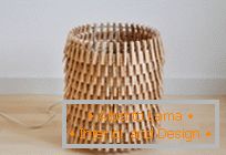 An unusual lamp from clothespins from studio Crea-re Studio