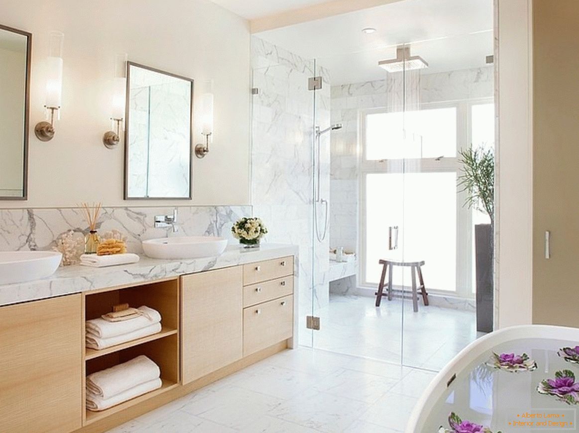 Interior of a stylish bathroom