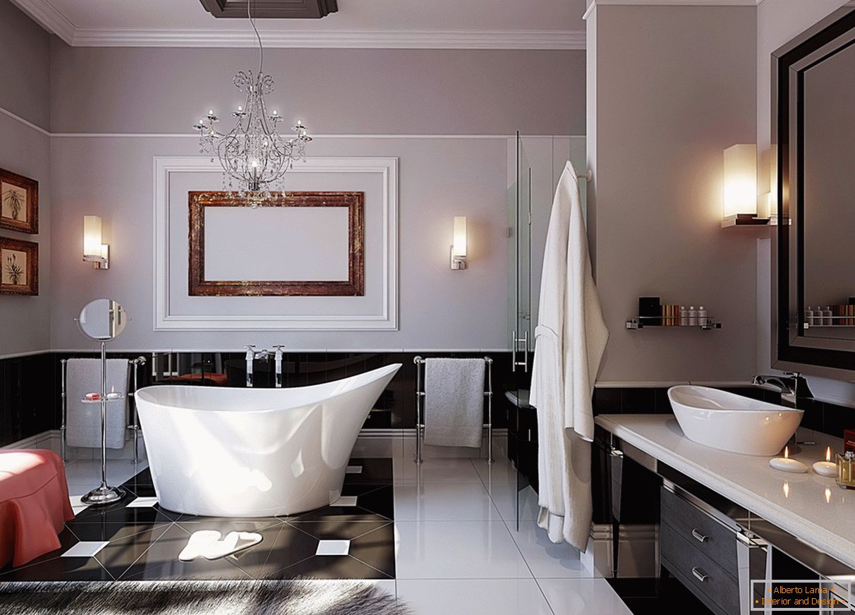 Interior of a stylish bathroom