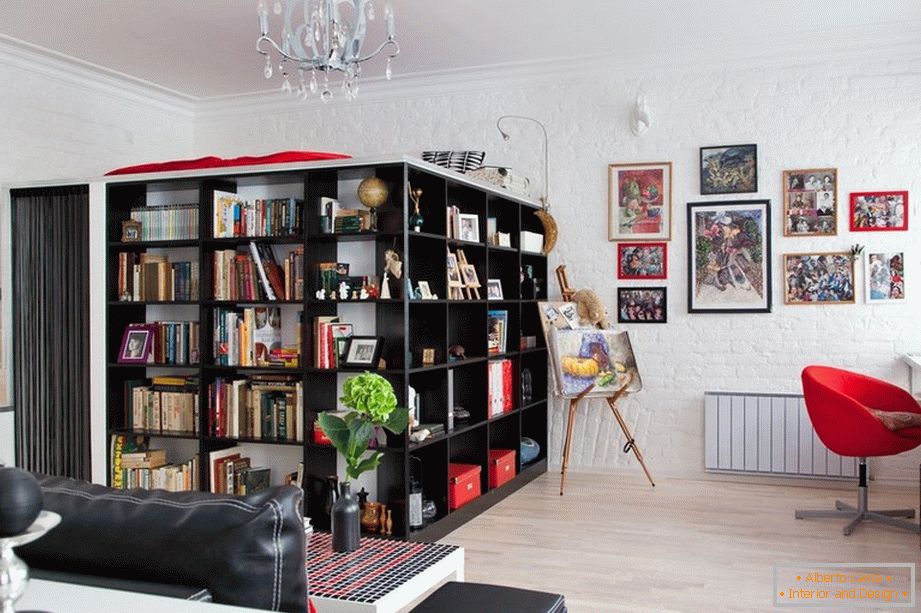 Library in a small apartment