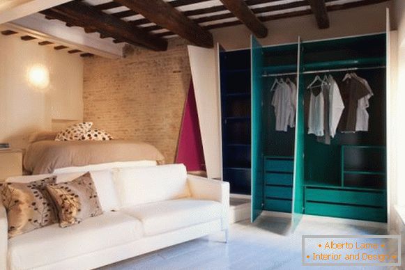 Spacious wardrobe in the living room