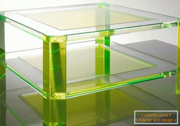 Furniture from color acrylic