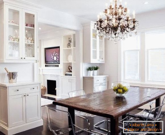 Acrylic furniture in a stylish kitchen