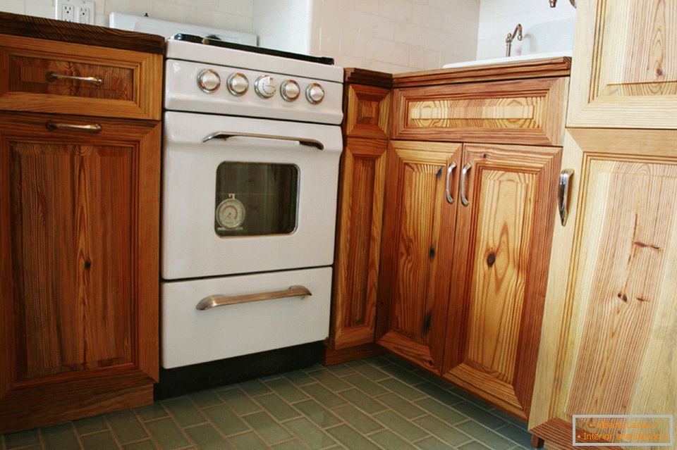 Wooden kitchen in vintage style