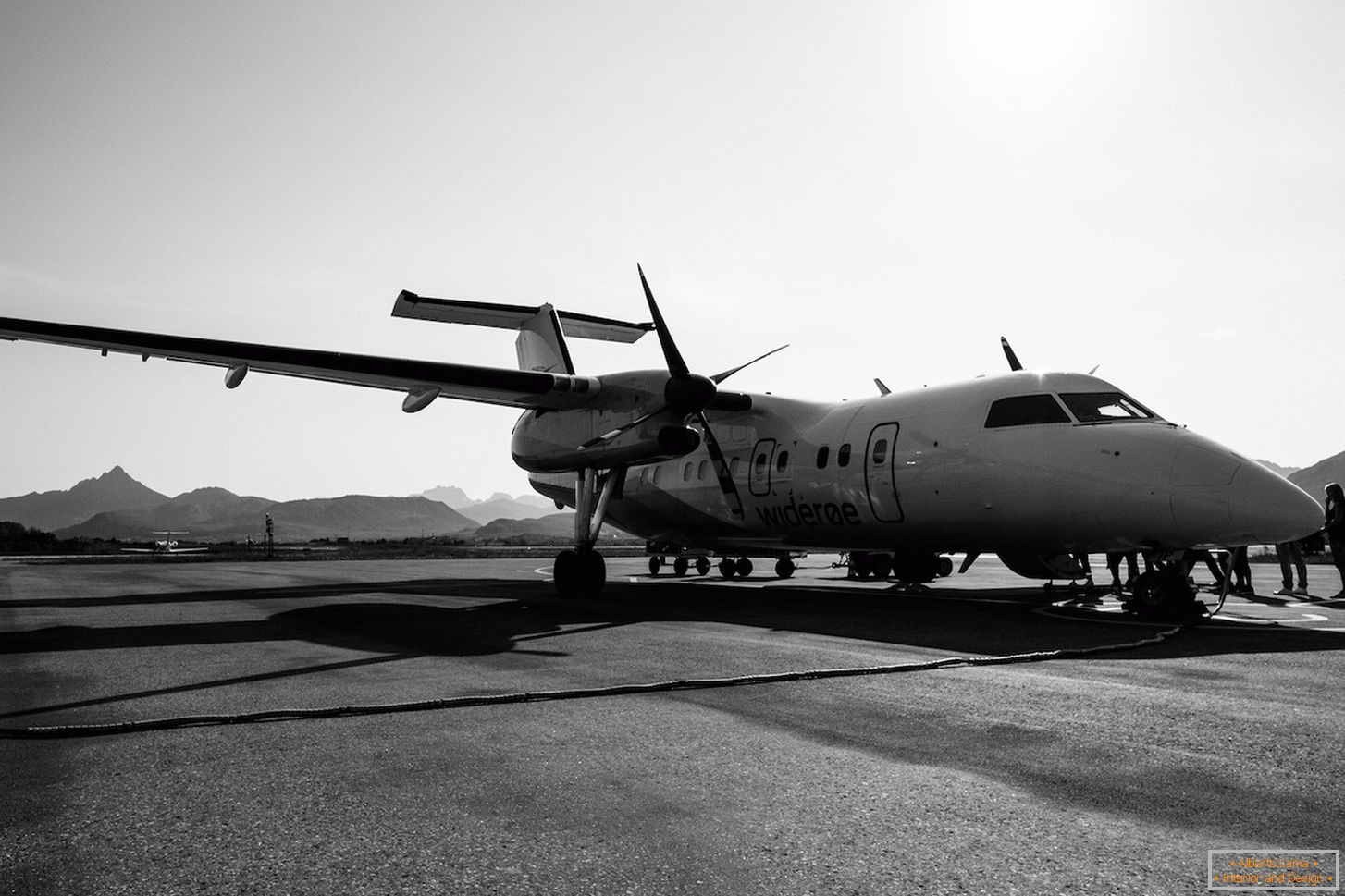 Black and white photo of the aircraft