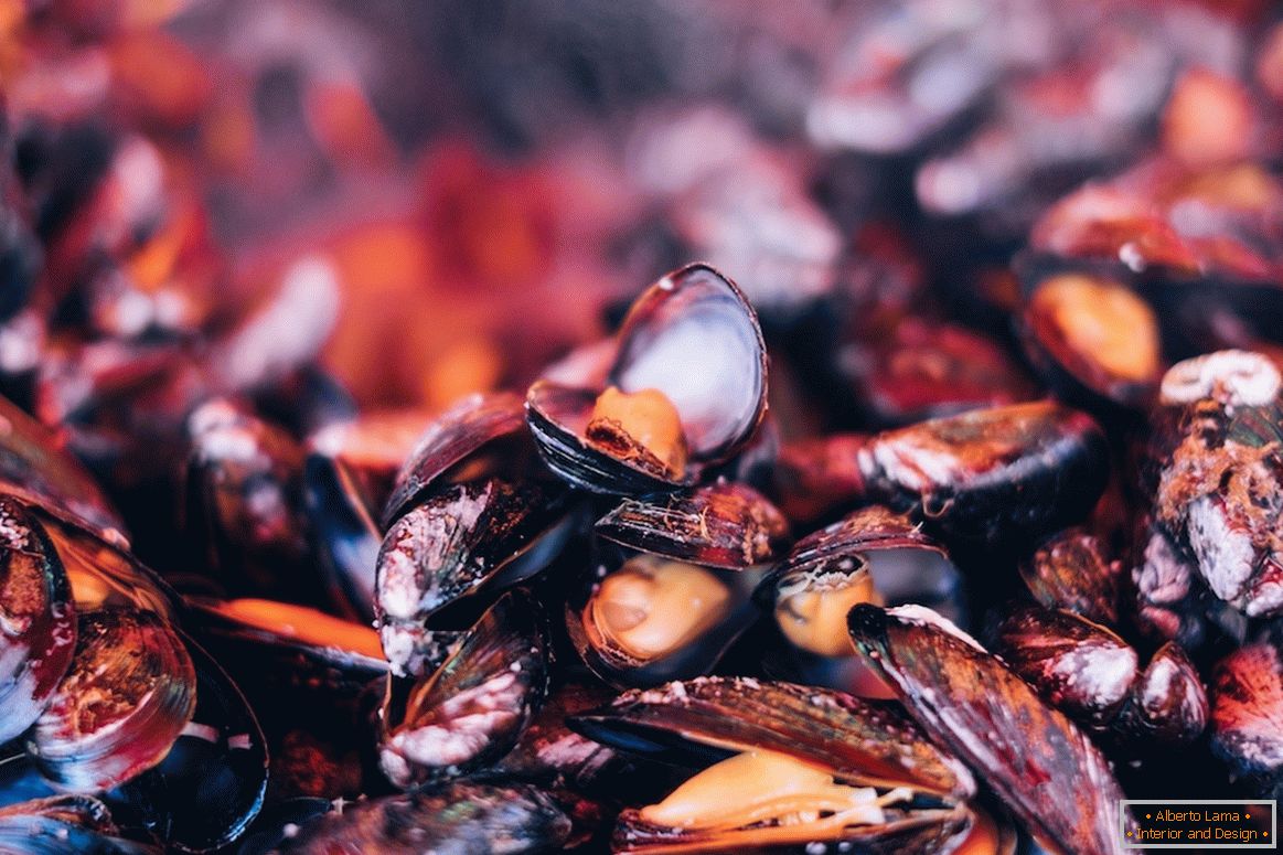 Fried mussels