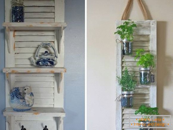 Stylish shelves with their own hands