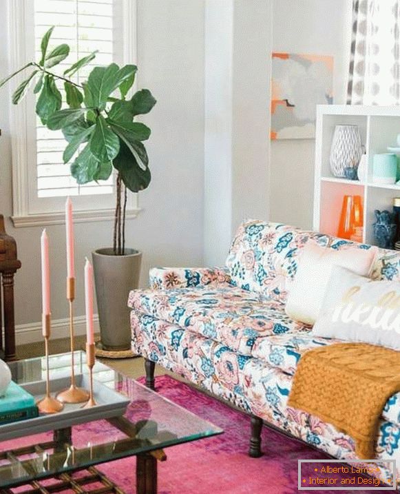 Trends in the interior of 2017 - colorful living room