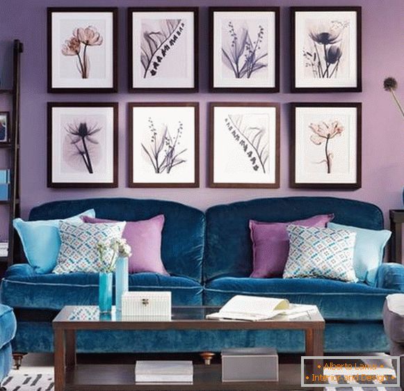 Interior design in luxurious colors