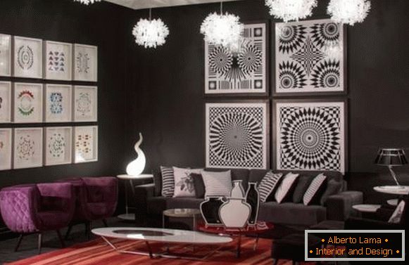 Stylish and bright living room design