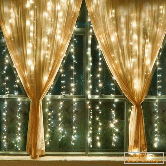 curtains, garlands, New Year, photo 56
