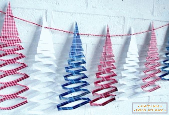 New Year paper garland by own hands, photo 3
