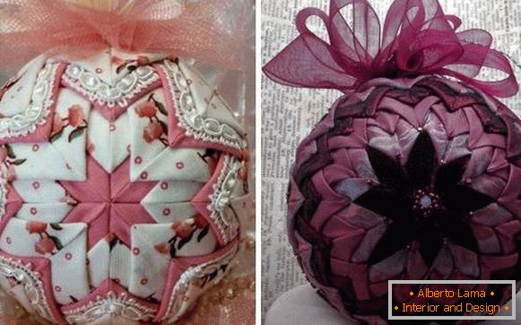 Elegant Christmas balls with your hands - photo crafts