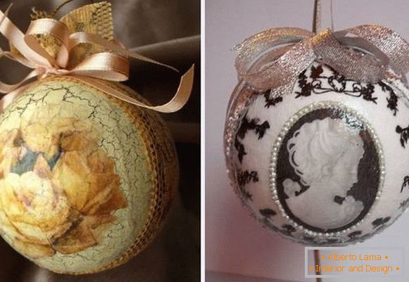 Christmas balls with your own hands - ideas with photos