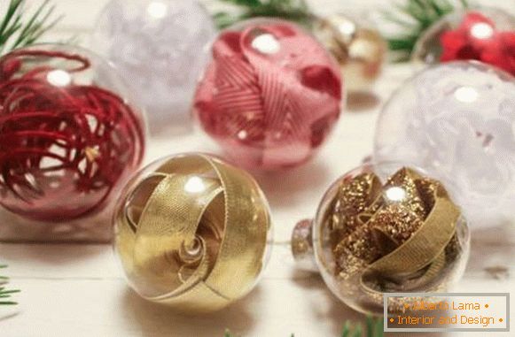 Christmas balls with garlands
