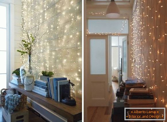Garland LED - interior decoration ideas