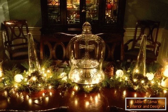 Garlands for home lighting - table decoration ideas
