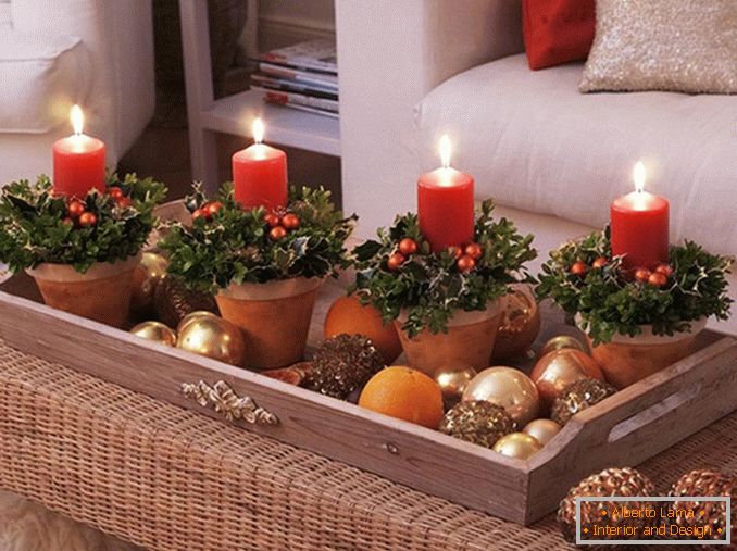 New Year decor of candles photo 37