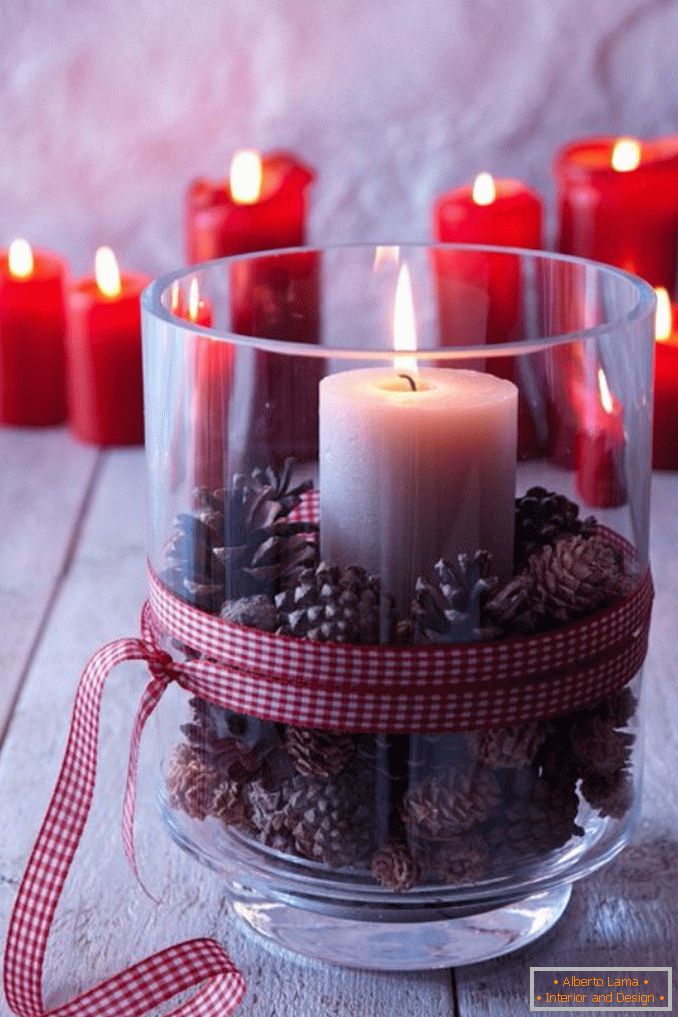 New Year's decoration of candles, photo 38