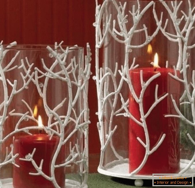 New Year's decor of candles, photo 41