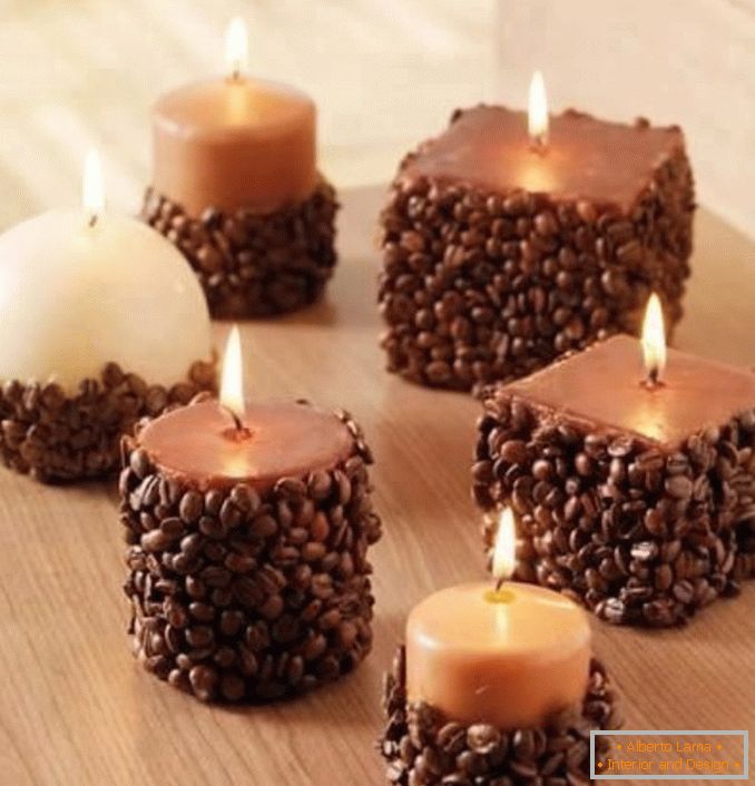 New Year's decor of candles, photo 44